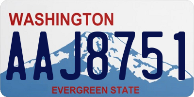 WA license plate AAJ8751