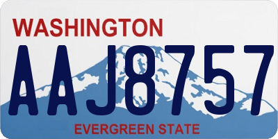 WA license plate AAJ8757