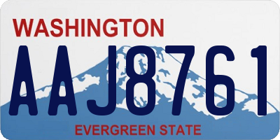 WA license plate AAJ8761