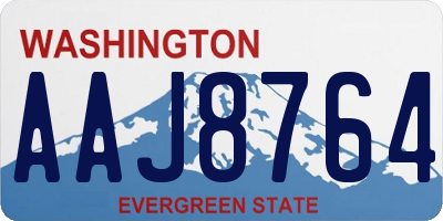 WA license plate AAJ8764