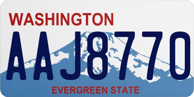 WA license plate AAJ8770