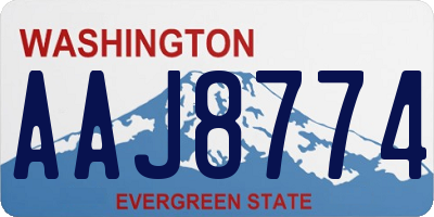 WA license plate AAJ8774