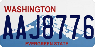 WA license plate AAJ8776