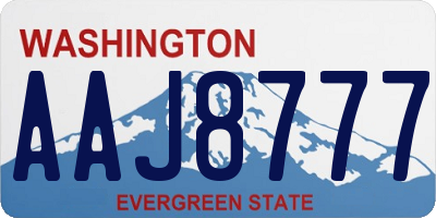 WA license plate AAJ8777