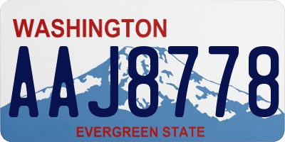 WA license plate AAJ8778