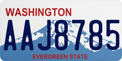 WA license plate AAJ8785