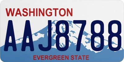 WA license plate AAJ8788