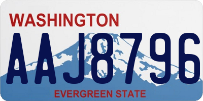 WA license plate AAJ8796