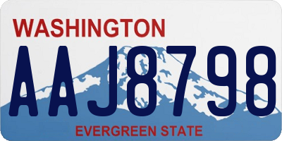 WA license plate AAJ8798