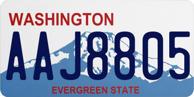 WA license plate AAJ8805