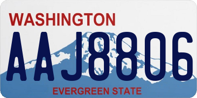 WA license plate AAJ8806
