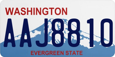 WA license plate AAJ8810