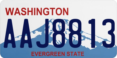 WA license plate AAJ8813