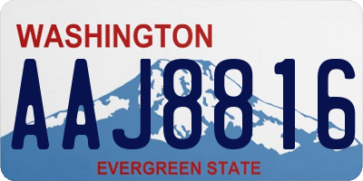 WA license plate AAJ8816