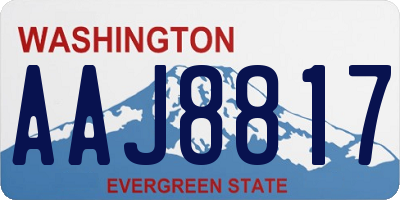 WA license plate AAJ8817