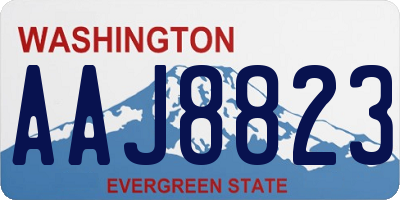 WA license plate AAJ8823