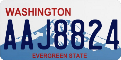 WA license plate AAJ8824