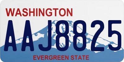 WA license plate AAJ8825