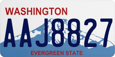 WA license plate AAJ8827
