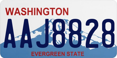 WA license plate AAJ8828