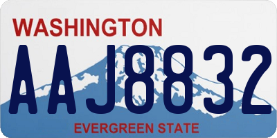 WA license plate AAJ8832