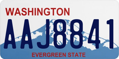 WA license plate AAJ8841
