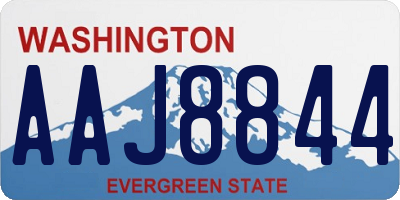 WA license plate AAJ8844