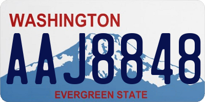 WA license plate AAJ8848