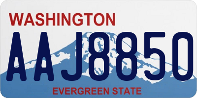 WA license plate AAJ8850