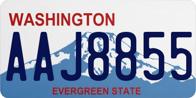 WA license plate AAJ8855