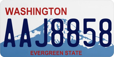 WA license plate AAJ8858