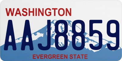 WA license plate AAJ8859