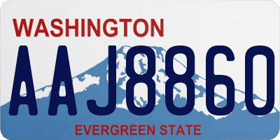 WA license plate AAJ8860