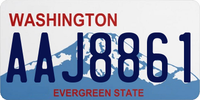 WA license plate AAJ8861