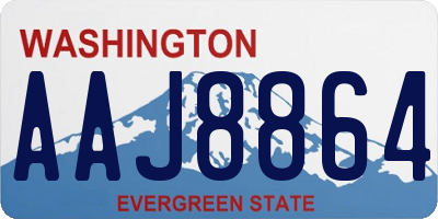 WA license plate AAJ8864