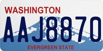 WA license plate AAJ8870