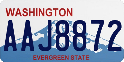 WA license plate AAJ8872