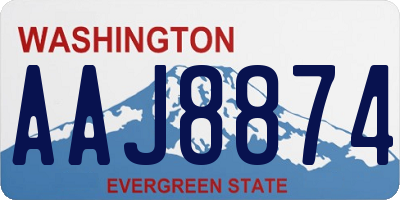 WA license plate AAJ8874