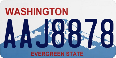 WA license plate AAJ8878