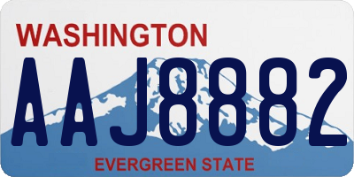 WA license plate AAJ8882