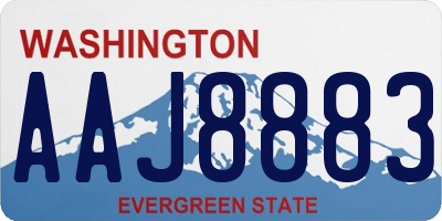 WA license plate AAJ8883