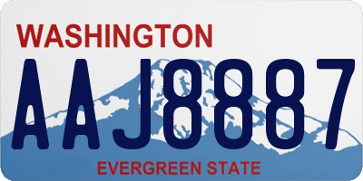 WA license plate AAJ8887