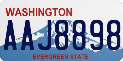 WA license plate AAJ8898