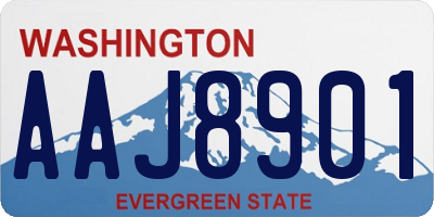 WA license plate AAJ8901