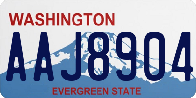 WA license plate AAJ8904