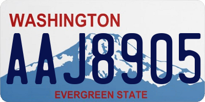 WA license plate AAJ8905