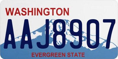 WA license plate AAJ8907