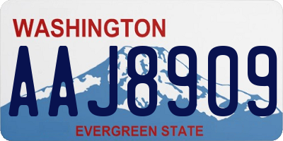 WA license plate AAJ8909