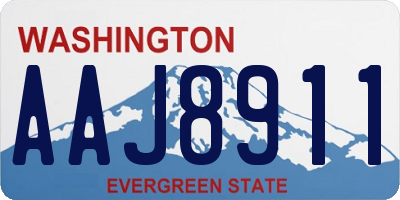 WA license plate AAJ8911