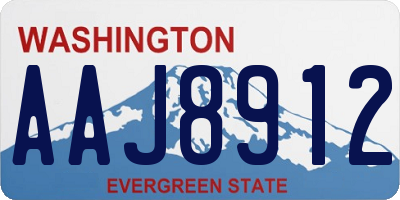 WA license plate AAJ8912